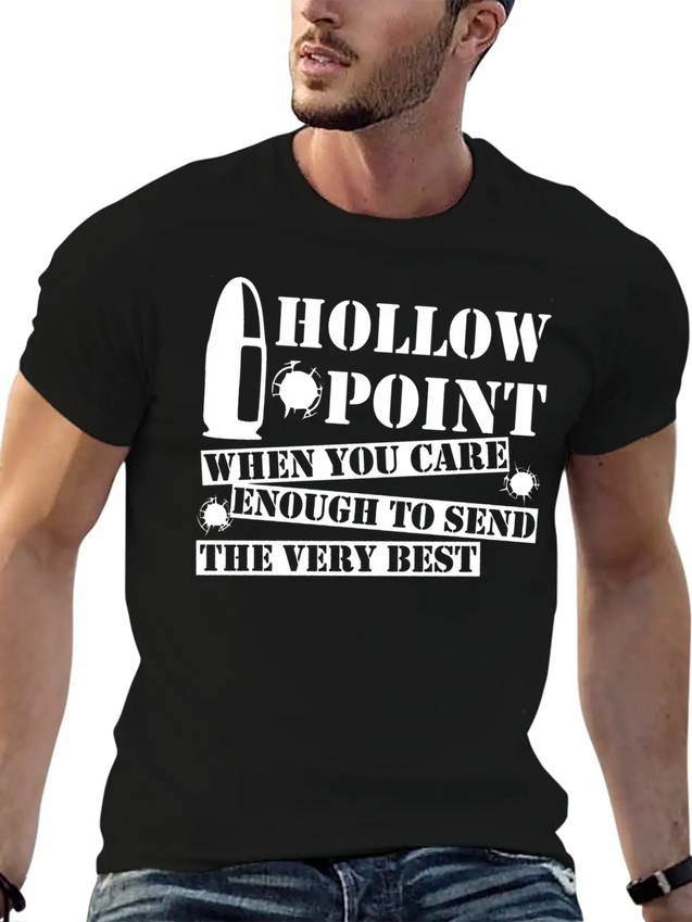 Hollow Point When You Care Enough Send Very Best Lightweight Cotton T-Shirt – Daily Comfort Graphic Shirt