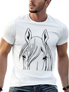 Horse - Head Vector Lightweight Cotton T-Shirt – Daily Comfort Graphic Shirt
