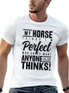 Horse Horses Funny Gift Riding Gift Lightweight Cotton T-Shirt – Daily Comfort Graphic Shirt