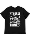 Horse Horses Funny Gift Riding Gift Lightweight Cotton T-Shirt – Daily Comfort Graphic Shirt