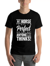 Horse Horses Funny Gift Riding Gift Lightweight Cotton T-Shirt – Daily Comfort Graphic Shirt
