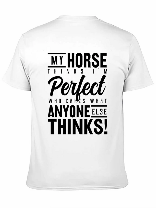 Horse Horses Funny Gift Riding Gift Lightweight Cotton T-Shirt – Daily Comfort Graphic Shirt