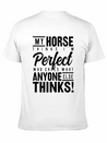 Horse Horses Funny Gift Riding Gift Lightweight Cotton T-Shirt – Daily Comfort Graphic Shirt