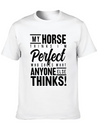 Horse Horses Funny Gift Riding Gift Lightweight Cotton T-Shirt – Daily Comfort Graphic Shirt