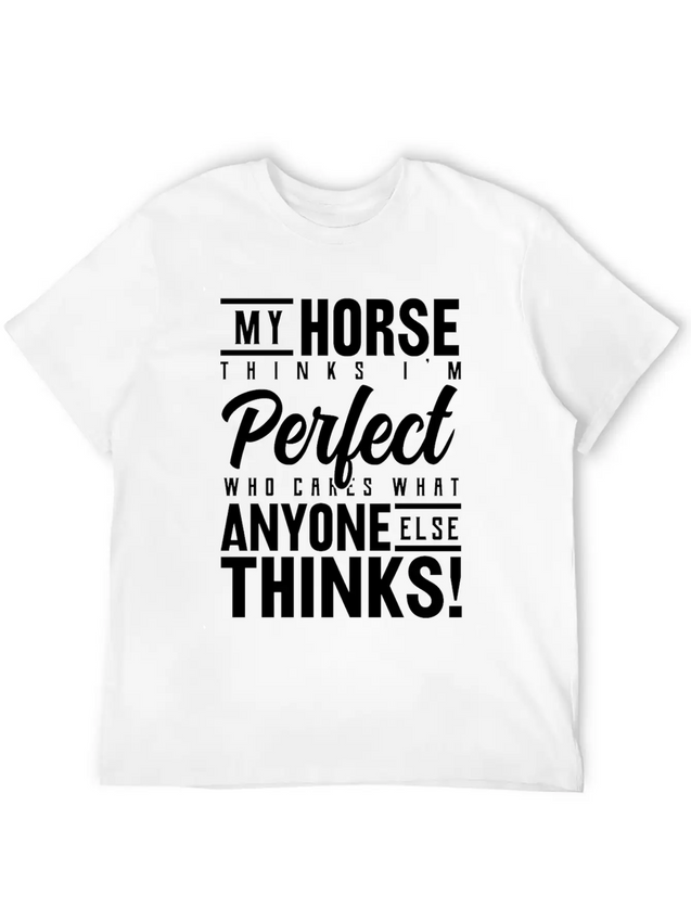 Horse Horses Funny Gift Riding Gift Lightweight Cotton T-Shirt – Daily Comfort Graphic Shirt