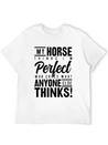 Horse Horses Funny Gift Riding Gift Lightweight Cotton T-Shirt – Daily Comfort Graphic Shirt
