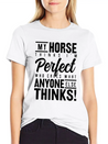 Horse Horses Funny Gift Riding Gift Lightweight Cotton T-Shirt – Daily Comfort Graphic Shirt