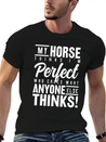 Horse Horses Funny Gift Riding Gift Lightweight Cotton T-Shirt – Daily Comfort Graphic Shirt