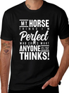 Horse Horses Funny Gift Riding Gift Lightweight Cotton T-Shirt – Daily Comfort Graphic Shirt