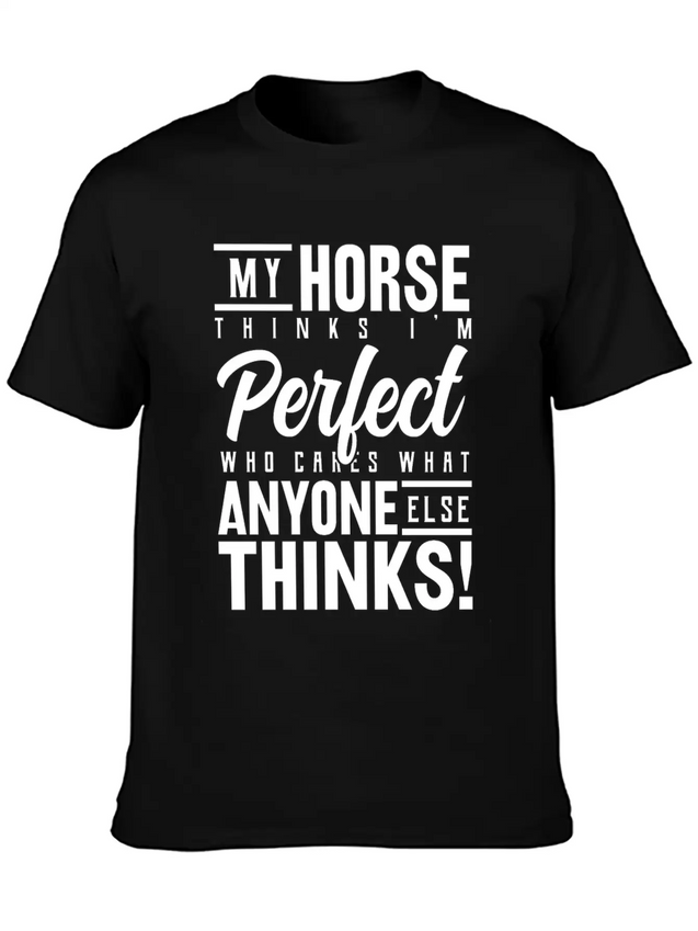 Horse Horses Funny Gift Riding Gift Lightweight Cotton T-Shirt – Daily Comfort Graphic Shirt
