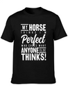 Horse Horses Funny Gift Riding Gift Lightweight Cotton T-Shirt – Daily Comfort Graphic Shirt