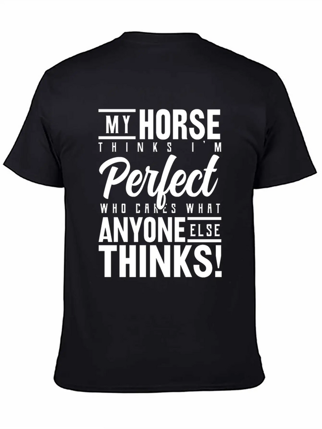 Horse Horses Funny Gift Riding Gift Lightweight Cotton T-Shirt – Daily Comfort Graphic Shirt
