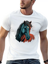 Horse Illustration Lightweight Cotton T-Shirt – Daily Comfort Graphic Shirt