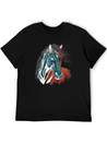 Horse Illustration Lightweight Cotton T-Shirt – Daily Comfort Graphic Shirt