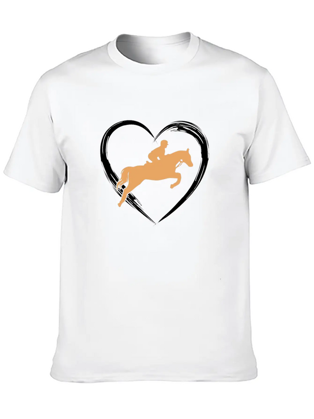 Horse Love Lightweight Cotton T-Shirt – Daily Comfort Graphic Shirt