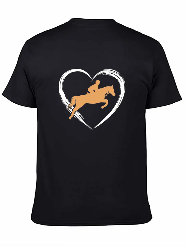 Horse Love Lightweight Cotton T-Shirt – Daily Comfort Graphic Shirt