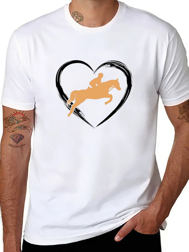 Horse Love Lightweight Cotton T-Shirt – Daily Comfort Graphic Shirt