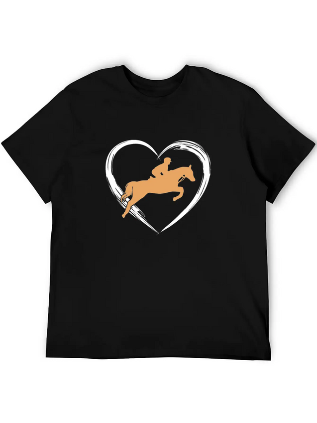 Horse Love Lightweight Cotton T-Shirt – Daily Comfort Graphic Shirt