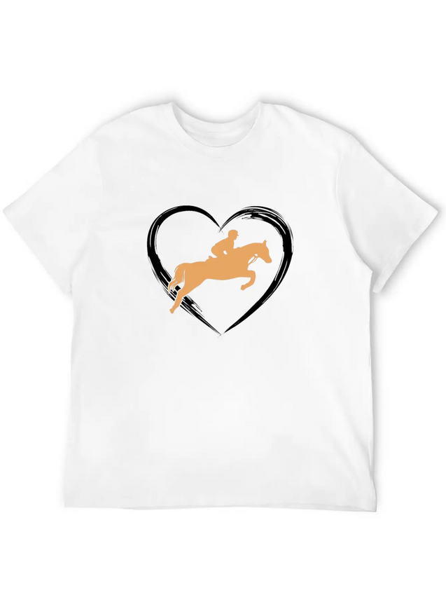 Horse Love Lightweight Cotton T-Shirt – Daily Comfort Graphic Shirt