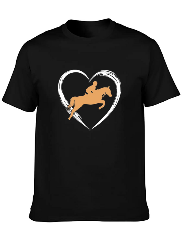 Horse Love Lightweight Cotton T-Shirt – Daily Comfort Graphic Shirt
