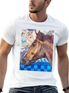 Horse Racing Lightweight Cotton T-Shirt – Daily Comfort Graphic Shirt