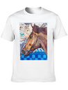 Horse Racing Lightweight Cotton T-Shirt – Daily Comfort Graphic Shirt
