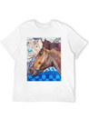 Horse Racing Lightweight Cotton T-Shirt – Daily Comfort Graphic Shirt
