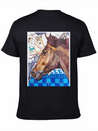 Horse Racing Lightweight Cotton T-Shirt – Daily Comfort Graphic Shirt