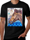 Horse Racing Lightweight Cotton T-Shirt – Daily Comfort Graphic Shirt