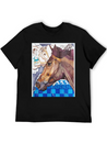 Horse Racing Lightweight Cotton T-Shirt – Daily Comfort Graphic Shirt