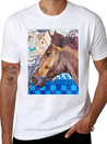 Horse Racing Lightweight Cotton T-Shirt – Daily Comfort Graphic Shirt