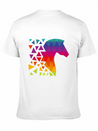 Horse Rainbow Colors Lightweight Cotton T-Shirt – Daily Comfort Graphic Shirt