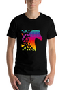 Horse Rainbow Colors Lightweight Cotton T-Shirt – Daily Comfort Graphic Shirt