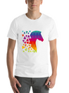 Horse Rainbow Colors Lightweight Cotton T-Shirt – Daily Comfort Graphic Shirt