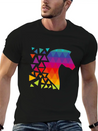 Horse Rainbow Colors Lightweight Cotton T-Shirt – Daily Comfort Graphic Shirt