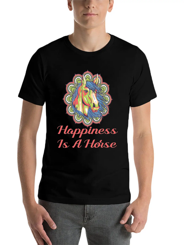 Horse, Riding, Horses Lightweight Cotton T-Shirt – Daily Comfort Graphic Shirt