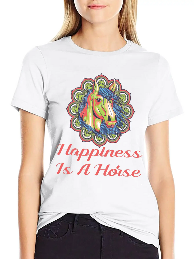 Horse, Riding, Horses Lightweight Cotton T-Shirt – Daily Comfort Graphic Shirt