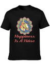 Horse, Riding, Horses Lightweight Cotton T-Shirt – Daily Comfort Graphic Shirt