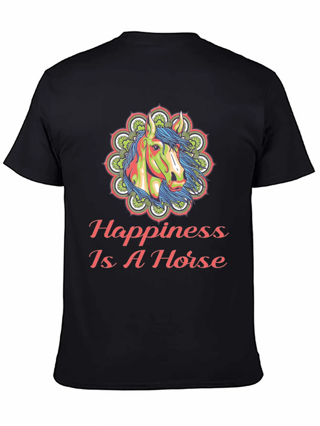 Horse, Riding, Horses Lightweight Cotton T-Shirt – Daily Comfort Graphic Shirt