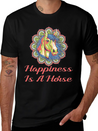 Horse, Riding, Horses Lightweight Cotton T-Shirt – Daily Comfort Graphic Shirt
