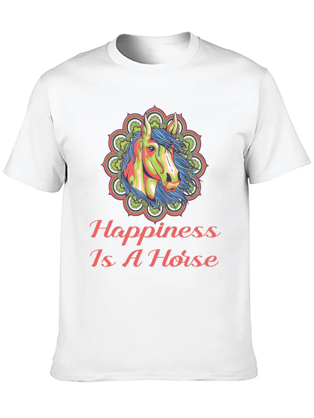 Horse, Riding, Horses Lightweight Cotton T-Shirt – Daily Comfort Graphic Shirt