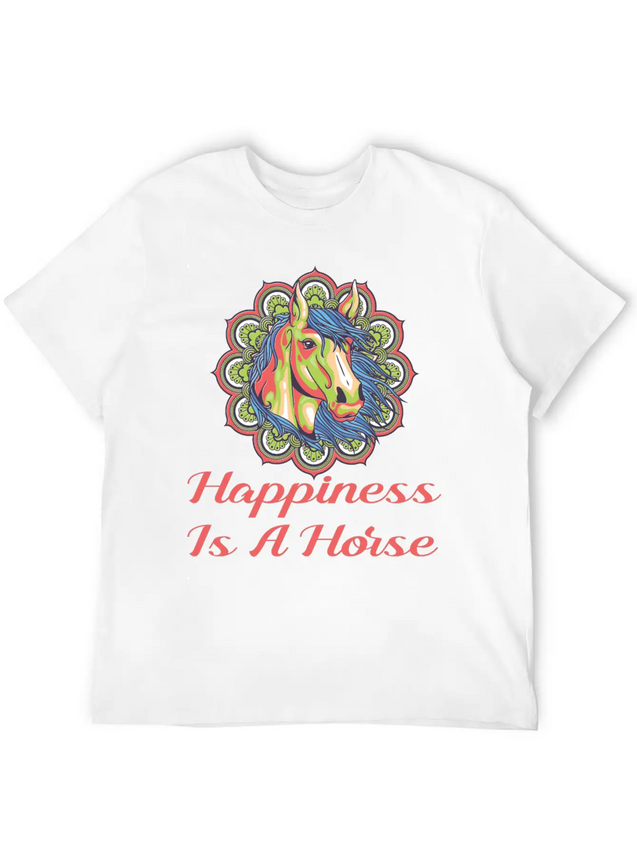Horse, Riding, Horses Lightweight Cotton T-Shirt – Daily Comfort Graphic Shirt