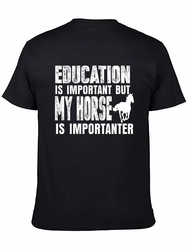 Horse Riding Lightweight Cotton T-Shirt – Daily Comfort Graphic Shirt