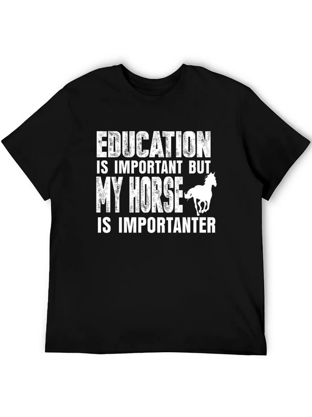 Horse Riding Lightweight Cotton T-Shirt – Daily Comfort Graphic Shirt