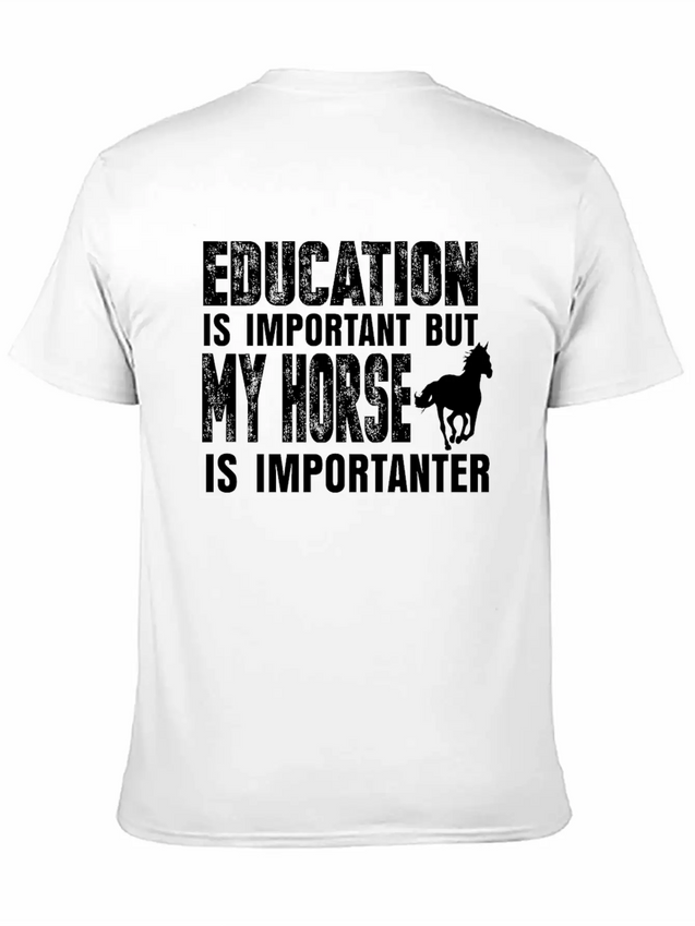 Horse Riding Lightweight Cotton T-Shirt – Daily Comfort Graphic Shirt