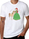 Horse Riding Princess Lightweight Cotton T-Shirt – Daily Comfort Graphic Shirt