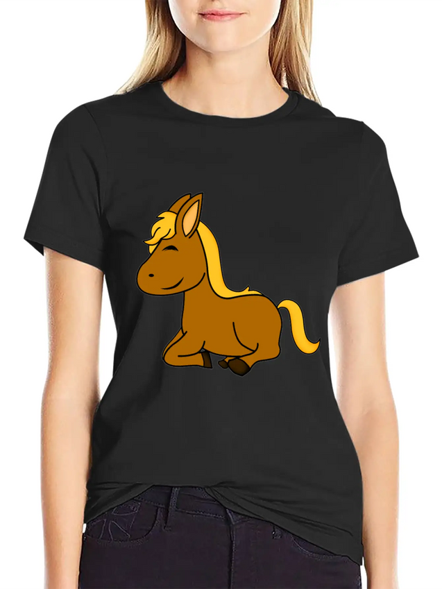 Horse Shirt - Horse Riding - Equestrian - Cute Lightweight Cotton T-Shirt – Daily Comfort Graphic Shirt