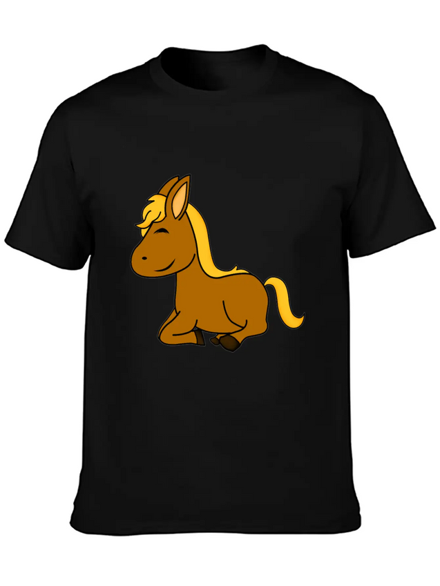 Horse Shirt - Horse Riding - Equestrian - Cute Lightweight Cotton T-Shirt – Daily Comfort Graphic Shirt