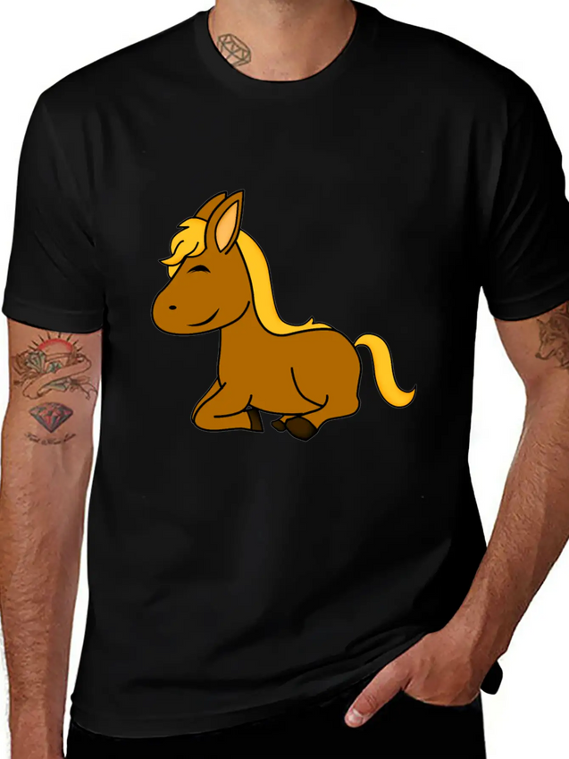 Horse Shirt - Horse Riding - Equestrian - Cute Lightweight Cotton T-Shirt – Daily Comfort Graphic Shirt