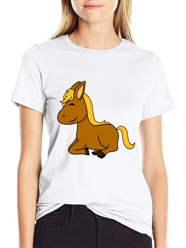 Horse Shirt - Horse Riding - Equestrian - Cute Lightweight Cotton T-Shirt – Daily Comfort Graphic Shirt